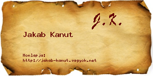 Jakab Kanut névjegykártya